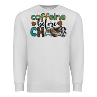 Dove Grey western caffeine before chaos Premium Sweatshirt - BarkalooDesign