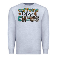 Heather Grey western caffeine before chaos Premium Sweatshirt - BarkalooDesign