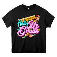 Black hello 5th grade Heavy Core Tee - JahusDesignShop