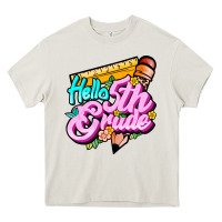 Cream hello 5th grade Heavy Core Tee - JahusDesignShop