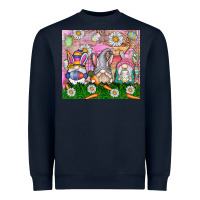 Navy easter gnome Heavyweight Sweatshirt - CowhideDigitalArt