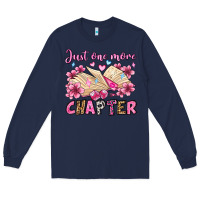Navy just one more chapter valentine's day olivia Long Sleeve Tee - OliviaCreatesArt