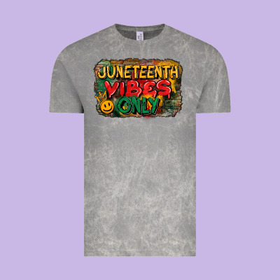 Juneteenth Vibes Only Vintage Tee Designed By Cowgirlartshop