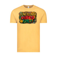 Vintage Mustard juneteenth vibes only Vintage Tee - CowGirlArtShop