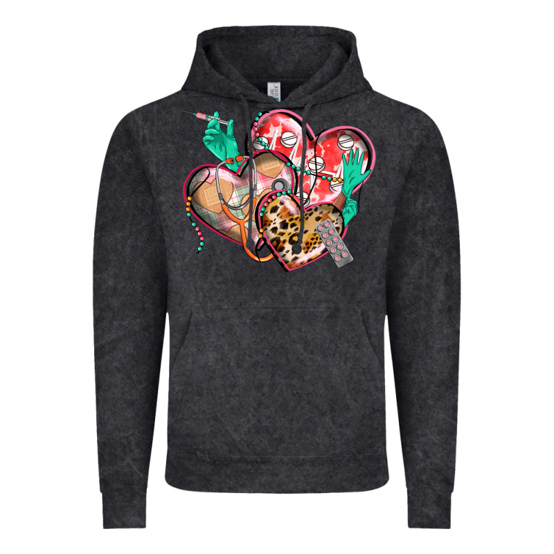 Nurse Hearts Vintage Hoodie by CowGirlArtShop | Teevron