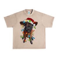 French Oak highland cow calf with christmas lights Urban Heavy Tee - RanaPortraitStore