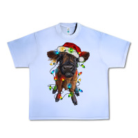 Grape Ice highland cow calf with christmas lights Urban Heavy Tee - RanaPortraitStore