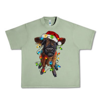 Oil Green highland cow calf with christmas lights Urban Heavy Tee - RanaPortraitStore