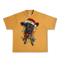 Peanut Butter highland cow calf with christmas lights Urban Heavy Tee - RanaPortraitStore