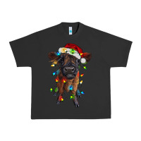 Pigment Black highland cow calf with christmas lights Urban Heavy Tee - RanaPortraitStore