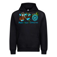Black peace love  gemstone Urban Hoodie - AdoDesignShop