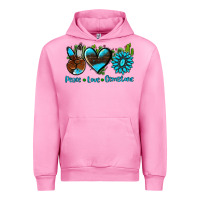 Fuchsia Pink peace love  gemstone Urban Hoodie - AdoDesignShop
