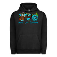 Pigment Black peace love  gemstone Urban Hoodie - AdoDesignShop