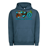 Pigment Midnight Navy peace love  gemstone Urban Hoodie - AdoDesignShop