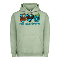 Pigment Oil Green peace love  gemstone Urban Hoodie - AdoDesignShop