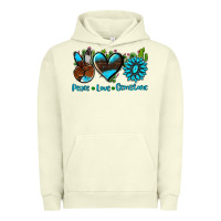 Pigment Pistachio peace love  gemstone Urban Hoodie - AdoDesignShop