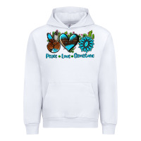 White peace love  gemstone Urban Hoodie - AdoDesignShop