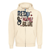 Sandshell red wine blue Zipper Hoodie - CowhideDigitalArt