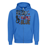 True Royal red wine blue Zipper Hoodie - CowhideDigitalArt
