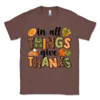 Chestnut In all things give thanks Classic Tee - NancyCooperArtShop