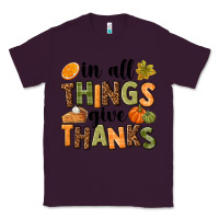 Plum In all things give thanks Classic Tee - NancyCooperArtShop