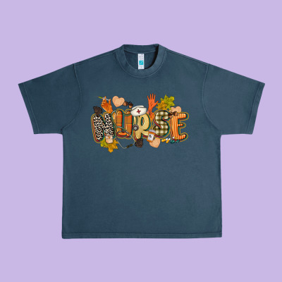 Fall Nurse Urban Heavy Tee Designed By Cowgirlartshop