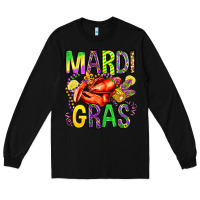 Black mardi gras crawfish olivia Long Sleeve Tee - OliviaCreatesArt