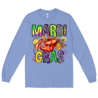 Colony Blue mardi gras crawfish olivia Long Sleeve Tee - OliviaCreatesArt