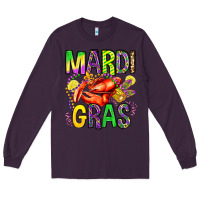 Plum mardi gras crawfish olivia Long Sleeve Tee - OliviaCreatesArt
