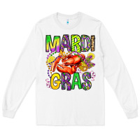 White mardi gras crawfish olivia Long Sleeve Tee - OliviaCreatesArt