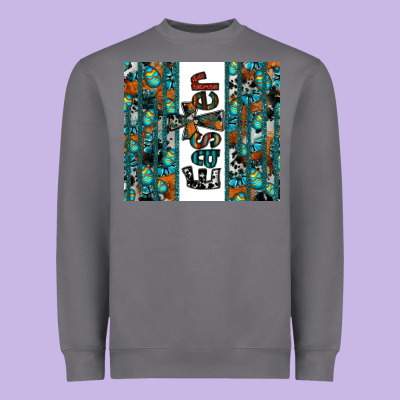 Easter Heavyweight Sweatshirt Designed By Cowhidedigitalart