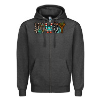 Charcoal Heather howdy Zipper Hoodie - CowhideDigitalArt