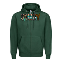 Sports Green howdy Zipper Hoodie - CowhideDigitalArt