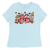 Baby Blue cafecito y chisme coffee cups Ladies Tee - texasbilliewilder