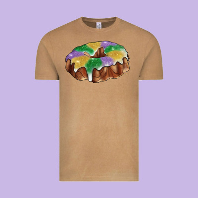 Mardi Gras King Cake Vintage Tee Designed By Ranaportraitstore