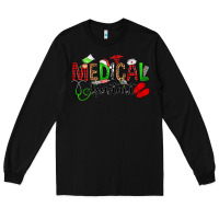 Black medical assistant christmas Long Sleeve Tee - OliviaCreatesArt