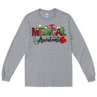 Heather Grey medical assistant christmas Long Sleeve Tee - OliviaCreatesArt