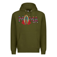 Army Green Mama Our Lady Premium Hoodie - CowhideDigitalArt