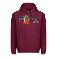 Burgundy Mama Our Lady Premium Hoodie - CowhideDigitalArt
