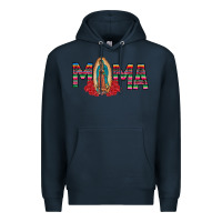 Navy Mama Our Lady Premium Hoodie - CowhideDigitalArt