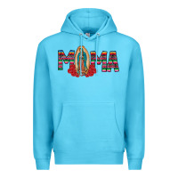 Ocean Blue Mama Our Lady Premium Hoodie - CowhideDigitalArt
