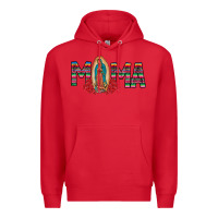 Red Mama Our Lady Premium Hoodie - CowhideDigitalArt