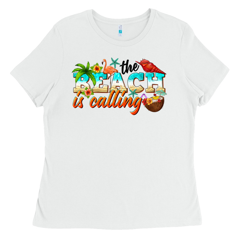 The Beach Is Calling Ladies Tee by NancyCooperArtShop | Teevron