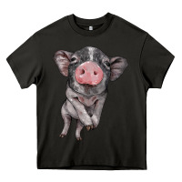 Asphalt baby pig Heavy Core Tee - BarkalooDesign