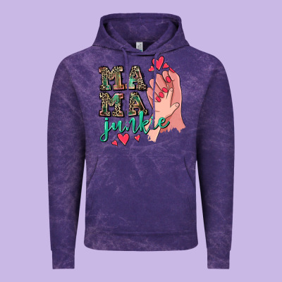 Mama Junkie Mother's Day Vintage Hoodie Designed By Cowgirlartshop