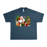 Midnight Navy santa coffee cups christmas Urban Heavy Tee - CowGirlArtShop