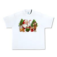 White santa coffee cups christmas Urban Heavy Tee - CowGirlArtShop