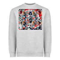 Heather Grey american ice cream Heavyweight Sweatshirt - CowhideDigitalArt