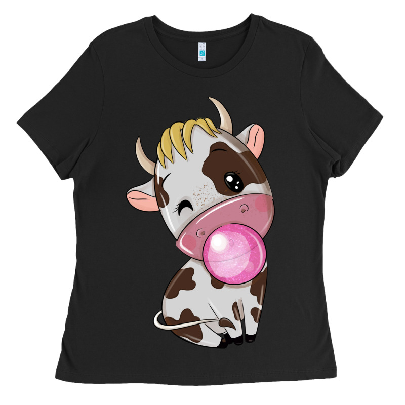 Cute Cow Ladies Tee by texasbilliewilder | Teevron