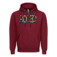 Burgundy take me to the rodeo Zipper Hoodie - CowhideDigitalArt